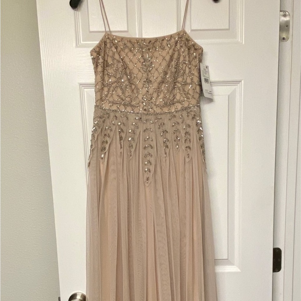 Aidan Aidan Mattox hand beaded mesh Gown size XS